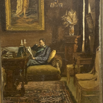 Ульянинская А., Портрет Ульянинского в интерьере, 1904 г.